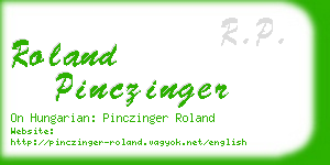 roland pinczinger business card